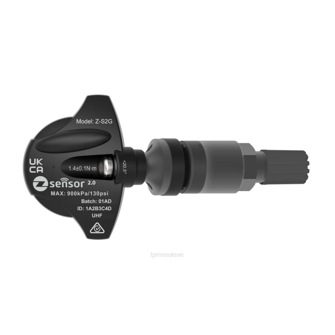 TPMS Pneu 6H20923 - capteur tpms de remplacement d'origine renault - oe p/n 407001ay0a fréquence 433mhz tige de valve en métal - gris foncé